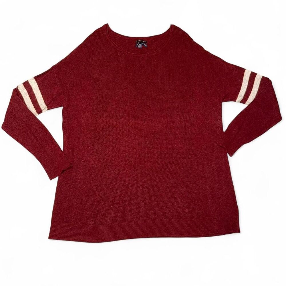 American Eagle Outfitters Women's Red and Burgundy Jumper